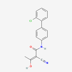 (E)-N-[4-(2-chlorophenyl)phenyl]-2-cyano-3-hydroxybut-2-enamide