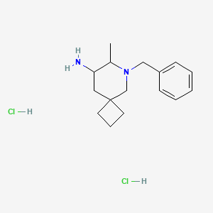 molecular formula C16H26Cl2N2 B12304248 6-Benzyl-7-methyl-6-azaspiro[3.5]nonan-8-amine dihydrochloride 