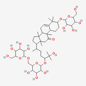 17-[6-Hydroxy-6-methyl-5-[3,4,5-trihydroxy-6-[[3,4,5-trihydroxy-6-(hydroxymethyl)oxan-2-yl]oxymethyl]oxan-2-yl]oxyheptan-2-yl]-4,4,9,13,14-pentamethyl-3-[3,4,5-trihydroxy-6-(hydroxymethyl)oxan-2-yl]oxy-1,2,3,7,8,10,12,15,16,17-decahydrocyclopenta[a]phenanthren-11-one