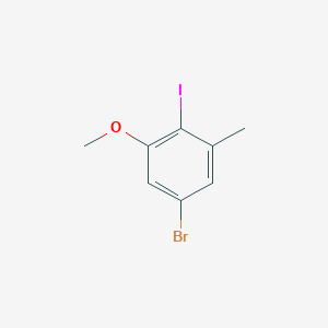 molecular formula C8H8BrIO B12304310 5-Bromo-2-iodo-1-methoxy-3-methylbenzene CAS No. 1887769-55-2