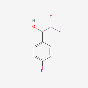 molecular formula C8H7F3O B12304311 2,2-Difluoro-1-(4-fluorophenyl)ethanol 