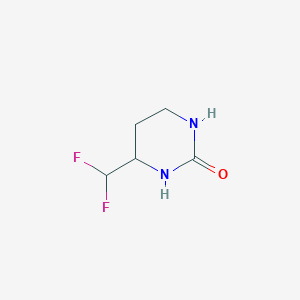 molecular formula C5H8F2N2O B12304338 4-(Difluoromethyl)-1,3-diazinan-2-one 