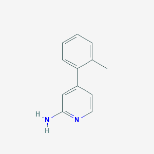 molecular formula C12H12N2 B12304369 4-(2-Methylphenyl)pyridin-2-amine 