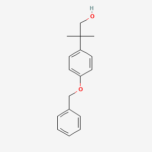 molecular formula C17H20O2 B12304389 2-(4-(Benzyloxy)phenyl)-2-methylpropan-1-ol 