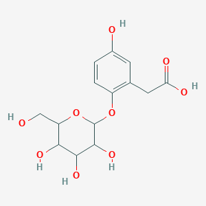 molecular formula C14H18O9 B12304397 Phenylacetic acid + 2O, O-Hex 