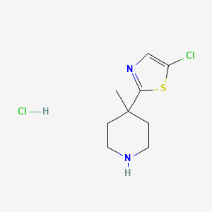 5-Chloro-2-(4-methylpiperidin-4-yl)thiazole hydrochloride