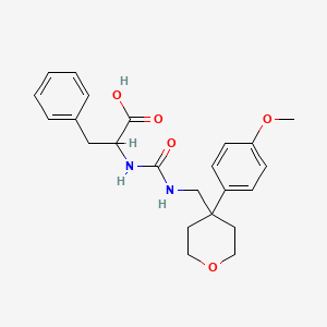 molecular formula C23H28N2O5 B12304486 (2S)-2-[({[4-(4-Methoxyphenyl)oxan-4-YL]methyl}carbamoyl)amino]-3-phenylpropanoic acid 