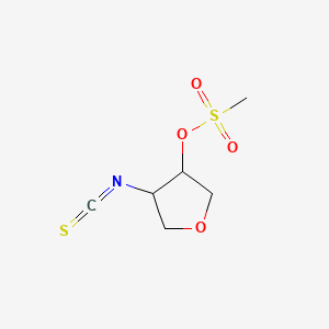 molecular formula C6H9NO4S2 B12304488 rac-(3R,4S)-4-isothiocyanatooxolan-3-yl methanesulfonate, trans 