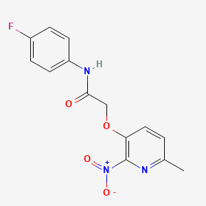 molecular formula C14H12FN3O4 B1230449 N-(4-fluorophenyl)-2-[(6-methyl-2-nitro-3-pyridinyl)oxy]acetamide 