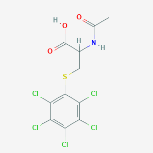 molecular formula C11H8Cl5NO3S B12304514 N-Acetyl-S-(pentachlorophenyl)-DL-cysteine CAS No. 68671-92-1