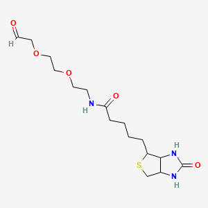 5-(2-oxo-1,3,3a,4,6,6a-hexahydrothieno[3,4-d]imidazol-4-yl)-N-[2-[2-(2-oxoethoxy)ethoxy]ethyl]pentanamide