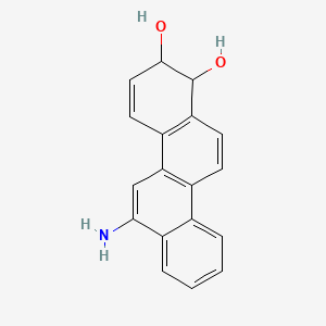 molecular formula C18H15NO2 B1230454 1,2-Dihydro-1,2-dihydroxy-6-aminochrysene CAS No. 158305-99-8