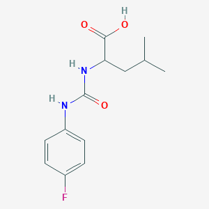 molecular formula C13H17FN2O3 B12304546 (2S)-2-{[(4-Fluorophenyl)carbamoyl]amino}-4-methylpentanoic acid 