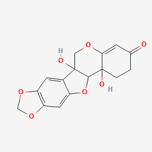 1,13-Dihydroxy-5,7,11,19-tetraoxapentacyclo[10.8.0.02,10.04,8.013,18]icosa-2,4(8),9,17-tetraen-16-one