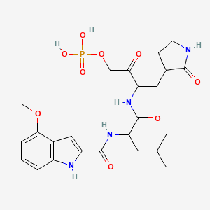 [3-[[2-[(4-methoxy-1H-indole-2-carbonyl)amino]-4-methylpentanoyl]amino]-2-oxo-4-(2-oxopyrrolidin-3-yl)butyl] dihydrogen phosphate