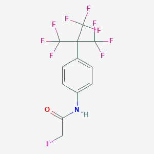 molecular formula C12H7F9INO B123046 4-Perfluoro-tert-butyl-phenyliodoacetamide CAS No. 148562-02-1