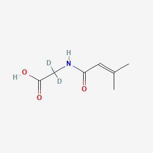 molecular formula C7H11NO3 B12304624 N-(3-Methylcrotonyl)glycine-2,2-d2 