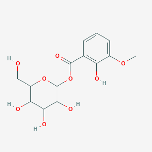 molecular formula C14H18O9 B12304641 [3,4,5-Trihydroxy-6-(hydroxymethyl)oxan-2-yl] 2-hydroxy-3-methoxybenzoate 