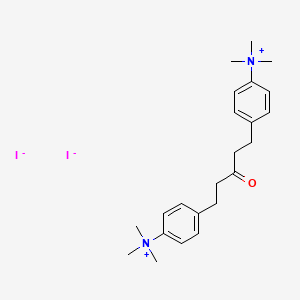 molecular formula C23H34I2N2O B1230466 1,5-Bis(4-trimethylammoniumphenyl)pentan-3-one diiodide CAS No. 1170-68-9