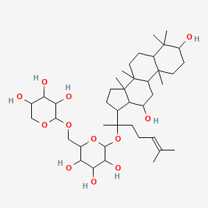 2-[2-(3,12-dihydroxy-4,4,8,10,14-pentamethyl-2,3,5,6,7,9,11,12,13,15,16,17-dodecahydro-1H-cyclopenta[a]phenanthren-17-yl)-6-methylhept-5-en-2-yl]oxy-6-[(3,4,5-trihydroxyoxan-2-yl)oxymethyl]oxane-3,4,5-triol