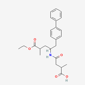 4-[[5-Ethoxy-4-methyl-5-oxo-1-(4-phenylphenyl)pentan-2-yl]amino]-2-methyl-4-oxobutanoic acid