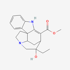 Curan-17-oic acid, 2,16-didehydro-20-hydroxy-, methyl ester, (20alpha)-