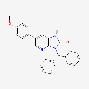 molecular formula C26H21N3O2 B12304714 3-benzhydryl-6-(4-methoxyphenyl)-1,3-dihydro-2H-imidazo[4,5-b]pyridin-2-one 