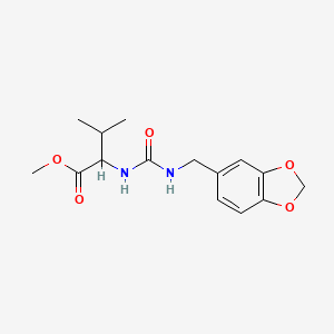 Methyl (2S)-2-({[(2H-1,3-benzodioxol-5-yl)methyl]carbamoyl}amino)-3-methylbutanoate