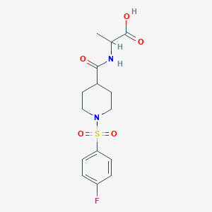 (2S)-2-{[1-(4-Fluorobenzenesulfonyl)piperidin-4-YL]formamido}propanoic acid