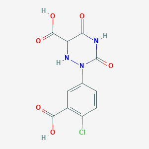 2-(3-Carboxy-4-chlorophenyl)-3,5-dioxo-1,2,4-triazinane-6-carboxylic acid