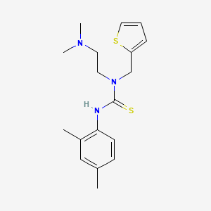 molecular formula C18H25N3S2 B1230477 1-[2-(Dimethylamino)ethyl]-3-(2,4-dimethylphenyl)-1-(thiophen-2-ylmethyl)thiourea 