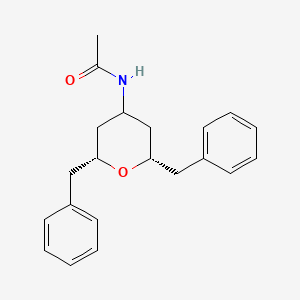 molecular formula C21H25NO2 B12304789 rac-N-((2R,4r,6S)-2,6-dibenzyltetrahydro-2H-pyran-4-yl)acetamide 