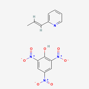 molecular formula C14H12N4O7 B12304822 2,4,6-Trinitrophenol; 2-[(1E)-prop-1-en-1-yl]pyridine 