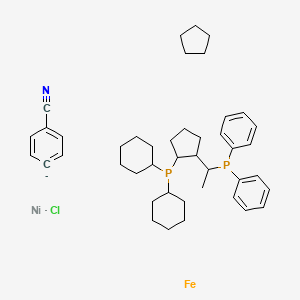 Benzonitrile;chloronickel;cyclopentane;dicyclohexyl-[2-(1-diphenylphosphanylethyl)cyclopentyl]phosphane;iron