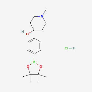 4-(1-Methyl-4-hydroxypiperidin-4-yl)phenylboronic acid pinacol ester, HCl