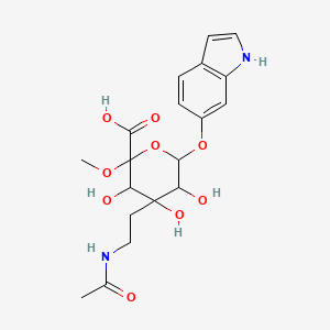 6-((1H-Indol-6-yl)oxy)-4-(2-acetamidoethyl)-3,4,5-trihydroxy-2-methoxytetrahydro-2H-pyran-2-carboxylic acid