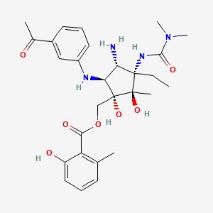 molecular formula C28H38N4O7 B1230488 7-Deoxypactamycin CAS No. 11005-94-0
