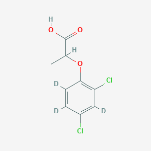 molecular formula C9H8Cl2O3 B12304918 (+/-)-2-(2,4-Dichlorophenoxy-d3)propionic acid 