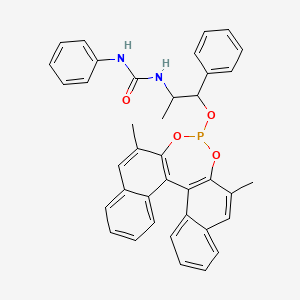 1-[1-[(10,16-Dimethyl-12,14-dioxa-13-phosphapentacyclo[13.8.0.02,11.03,8.018,23]tricosa-1(15),2(11),3,5,7,9,16,18,20,22-decaen-13-yl)oxy]-1-phenylpropan-2-yl]-3-phenylurea