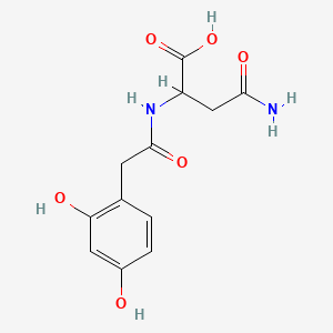 molecular formula C12H14N2O6 B1230492 L-Asparagine, N2-[(2,4-dihydroxyphenyl)acetyl]- 