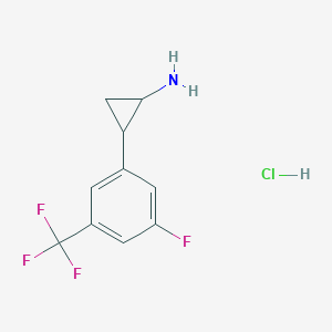 molecular formula C10H10ClF4N B12304920 trans-2-(3-Fluoro-5-(trifluoromethyl)phenyl)cyclopropan-1-amine hydrochloride 