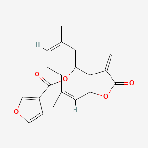 [(6Z,10Z)-6,10-dimethyl-3-methylidene-2-oxo-3a,4,5,8,9,11a-hexahydrocyclodeca[b]furan-4-yl] furan-3-carboxylate