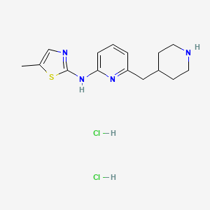 5-methyl-N-(6-(piperidin-4-ylmethyl)pyridin-2-yl)thiazol-2-amine dihydrochloride