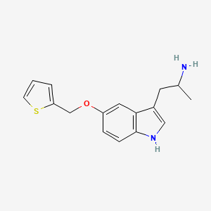 molecular formula C16H18N2OS B1230497 1-[5-(噻吩-2-基甲氧基)-1H-吲哚-3-基]丙烷-2-胺 