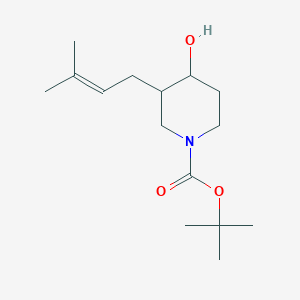 Tert-butyl 4-hydroxy-3-(3-methylbut-2-en-1-yl)piperidine-1-carboxylate