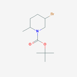 molecular formula C11H20BrNO2 B12305007 Tert-butyl 5-bromo-2-methylpiperidine-1-carboxylate 