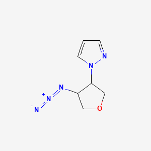 molecular formula C7H9N5O B12305029 rac-1-[(3R,4S)-4-azidooxolan-3-yl]-1H-pyrazole, cis 