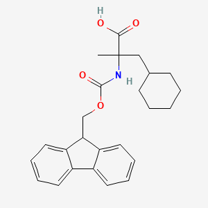 molecular formula C25H29NO4 B12305057 2-((((9H-Fluoren-9-yl)methoxy)carbonyl)amino)-3-cyclohexyl-2-methylpropanoic acid 