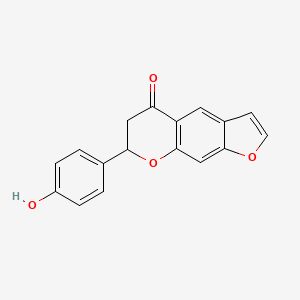 molecular formula C17H12O4 B12305060 7-(4-Hydroxyphenyl)-6,7-dihydrofuro[3,2-g]chromen-5-one 