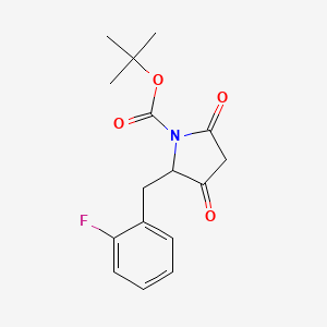 Tert-butyl 2-[(2-fluorophenyl)methyl]-3,5-dioxopyrrolidine-1-carboxylate